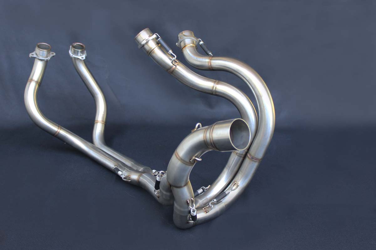 Kit scarico racing in acciaio inox senza silenziatore, NC30 NC35 (VFR400R/RVF400RR)