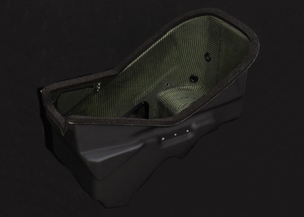 Alternative view of Airbox in carbon/kevlar, configurazione kit A, kit per NXA RS250R