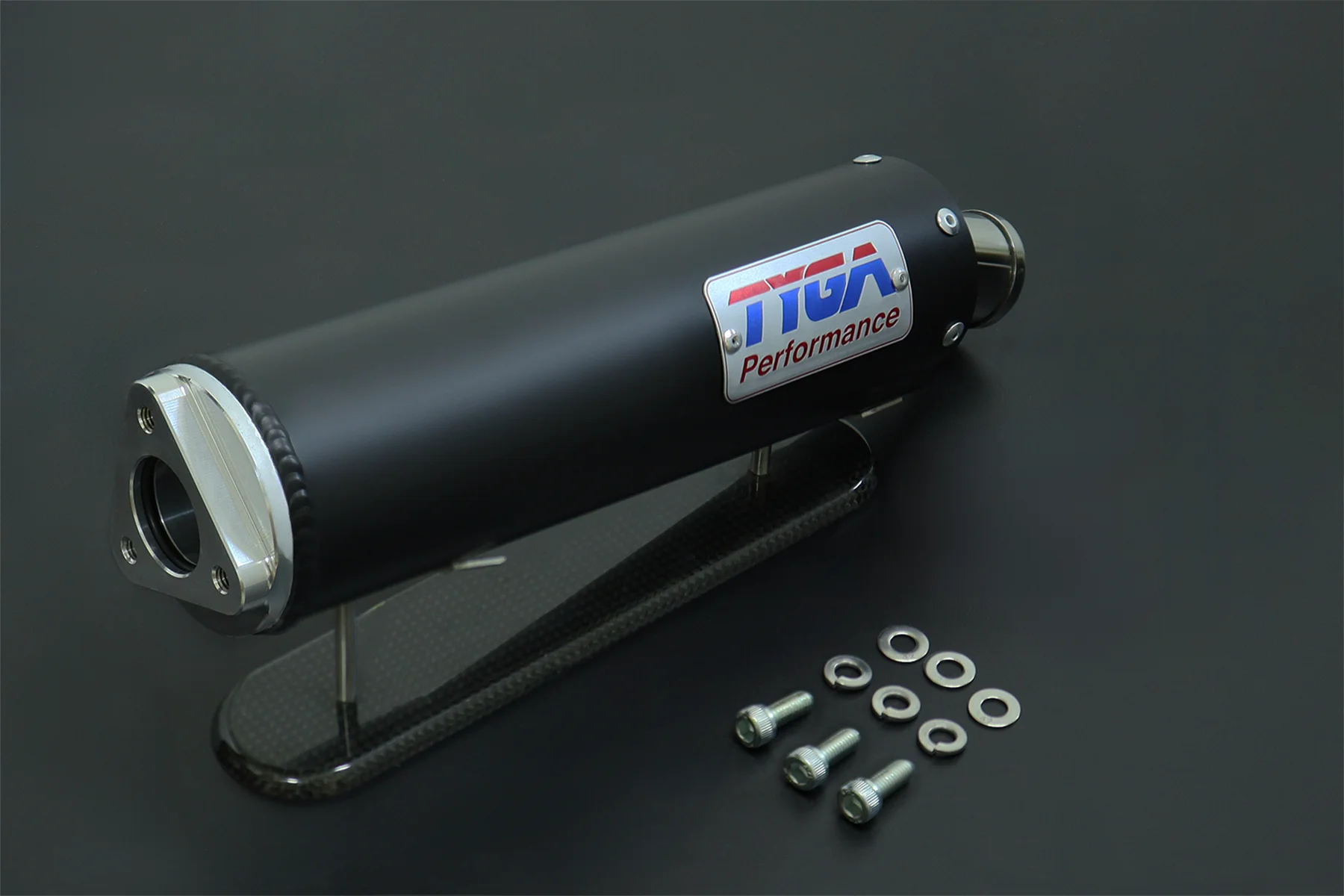 Silenziatore Premium in alluminio "BLACK" corto per 2T con fondello in acciaio inox - immagine 2