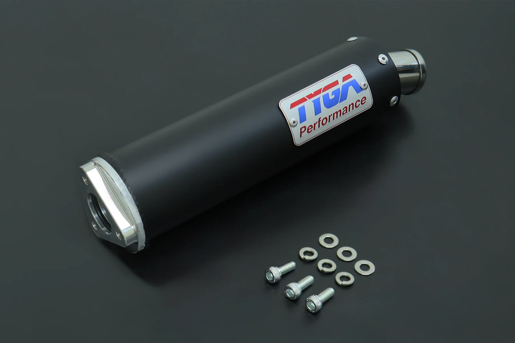 Silenziatore Premium in alluminio "BLACK" corto per 2T con fondello in acciaio inox - immagine 4