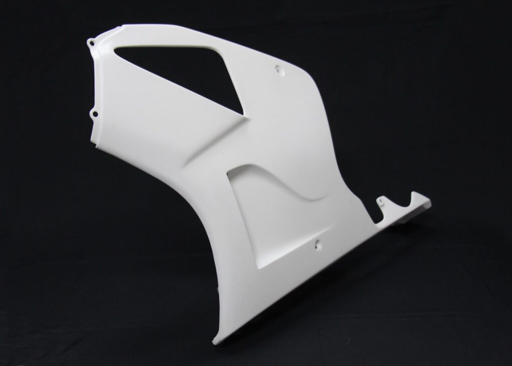 Alternative view of Carenatura laterale sinistra in GRP, forma standard RC51, Honda VTR1000 SP1/SP2